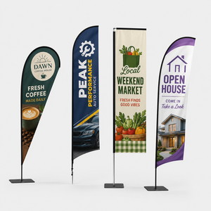 Bandera Promocional de Poliéster Resistente con Impresión UV para Eventos al Aire Libre, Personalizable para Publicidad y Exhibición - Product Image 1