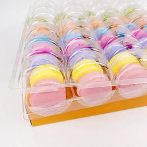 Tùy chỉnh thực hiện dùng một lần Giấy hộp cho macaroon Biscuit Cookie khay quà tặng cho thực phẩm lưu trữ - Product Image 2