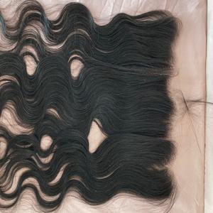 Cabello Natural para Pequeños Nudos, Línea de Cabello de Bebé para Cierre de Encaje Transparente 13x4 13x6 HD, Cabello Humano 100%, Peluca 180% - Product Image 2