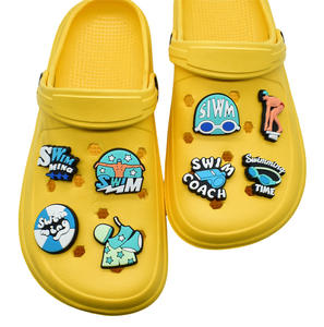 2025 nuevos zapatos deportivos de natación encantos decoración hebilla agujero zapatos accesorios al por mayor adhesivo suave zapatos desmontables encantadores - Product Image 3