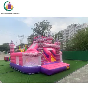 Customized Princess Inflatable Jumper For Kids Inflatable Bouncy Castle With Slide Outdoor Inflatable Bouncer Combo