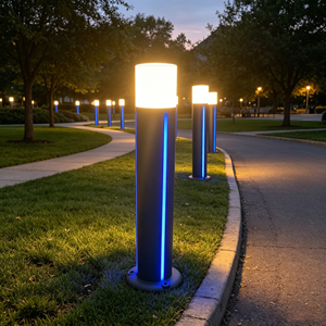 Lampes de jardin LED modernes minimalistes pour l'extérieur, résistantes à l'eau IP65, H80CM, éclairage latéral multicolore, décoration de jardin, garantie 5 ans - Product Image 2