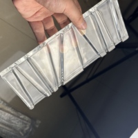 Panneau de verre coulé rectangulaire cannelé linéaire asymétrique transparent contemporain pour écran de balcon à persiennes – Vente en gros