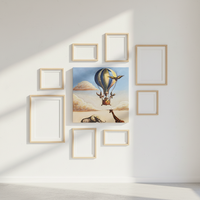 Impression sur toile de montgolfières, peinte à la main, décor mural vibrant pour la maison, art de galerie, peinture sur toile paysagère en relief 3D