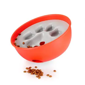 Wholesale by manufacturer pet bowl Cats and dogs Puzzle slow food Semicircle Overfeeding shake health Slow Food Dog Bowl