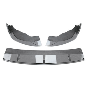 Front Bumper Lip Splitter Piano Black Carbon Fiber Texture For BMW 2 Series F44 M Sport 218i 220i 2020+ - Product Image 5