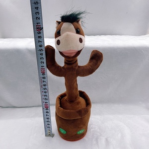 Juguete de Peluche de Conejo Cantante y Bailarín 2023, Juguete de Peluche de Vaca Rosa que Habla, Gira y Repite, Muñeca de Peluche de Cactus Rosa, Flor Bailarina con Luces - Product Image 3