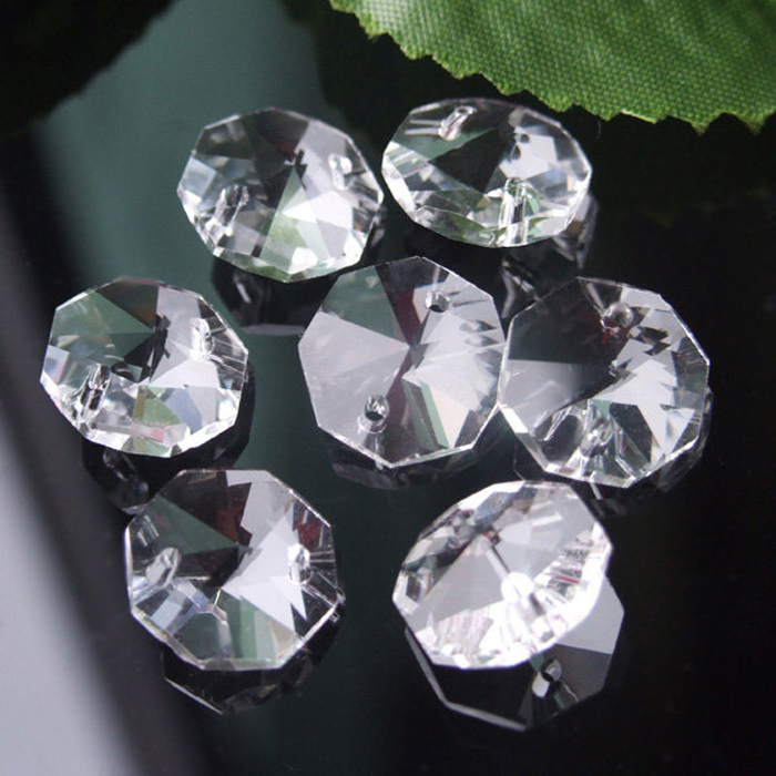 Crystal Glass Decoration Chandelier Parts Octagon