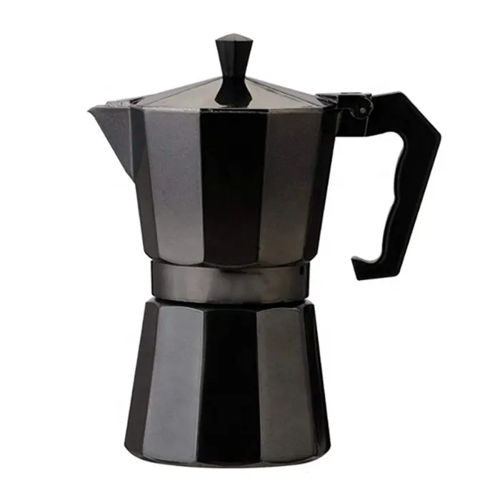 1/2/3/4/6/9/12 Cups Groothandel Fabriek Leveranciers Oem Zwart/Rood Stijlen espresso Maker Aluminium Koffie Moka Pot