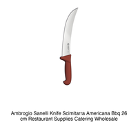 Couteau de barbecue américain Ambrogio Sanelli 26 cm, type scimitar