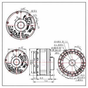 โมดูลข้อต่อหุ่นยนต์ขับเคลื่อนหลายจุดแบบมอเตอร์ไร้แปรงถ่าน - Product Image 2