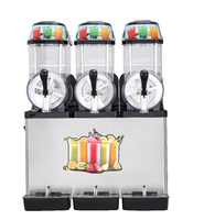 Machine à slush commerciale à 3 réservoirs 12L*3 en acier inoxydable pour boissons glacées, granita, slushie et slush puppy