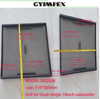 Grille de subwoofer série Q noire pour haut-parleur Line Array Bass-Reflex à faible compression, avec grille métallique et haut-parleur 18 pouces à haute excursion