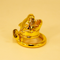 FRRK-36 Gold Tiger Kopf Stahl männliche Keuschheit Gerät männliche Bondage alternative Spielzeuge leidenschaft liche Spielzeuge Keuschheit schloss für Männer