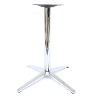 Pieds de table quatre étoiles en alliage d'aluminium poli Base de table de bar à manger Base de chaise
