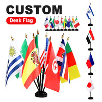 Drapeaux de table publicitaires personnalisés avec logo imprimé pour conférences, événements, bureaux et promotion en entreprise