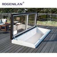 Fenêtres de toit Rogenilan, fenêtres de toit à double vitrage électriques extérieures, trappe d'accès au toit, design de fenêtres de toit