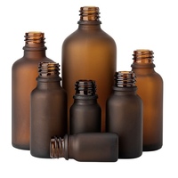 Botol kaca Amber 30ml 50ml 100ml, botol semprot kosmetik dengan semprotan bambu untuk kemasan kosmetik