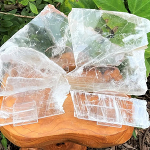 Vente en gros de plaques de sélénite brute, pierre minérale de guérison, tranche de sélénite transparente pour l'énergie - Product Image 3