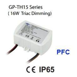 Controlador LED Glacial Power Th3548 15-16W 350mA con Atenuación Triac 220V IP65 PFC, Convertidor AC/DC de Canal Único - Product Image 1