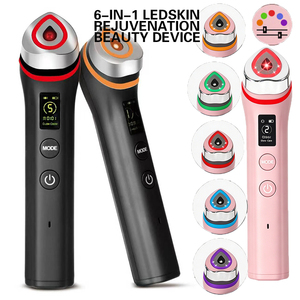 新登場 6-IN-1 若返りデバイス ハンドヘルド エレクトロポレーション美顔器 顔と首のリフトアップマッサージ機 - Product Image 1
