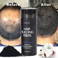 Produk Penataan Rambut VIKADA Custom Label Wig dengan Semprotan Serat Rambut Keratin Sintetis untuk Menebalkan Rambut Keriting