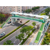 Puente Peatonal de Acero Galvanizado de Gran Vano con Estructura de Acero Ligero Prefabricada a Medida y Soldadura