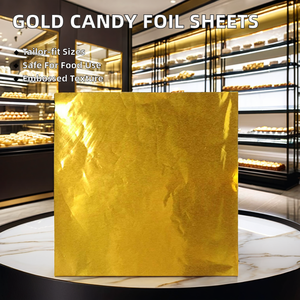 Tùy chỉnh 20x20 cm vàng sô cô la kẹo <span class=keywords><strong>wrappers</strong></span> nhôm lá giấy cho gói sô cô la thanh - Product Image 5