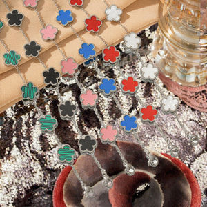 Vendita calda 18K oro Van bracciale da donna alta qualità <span class=keywords><strong>quadrifoglio</strong></span> 13MM biadesivo geometrico Trendy in acciaio inox - Product Image 3