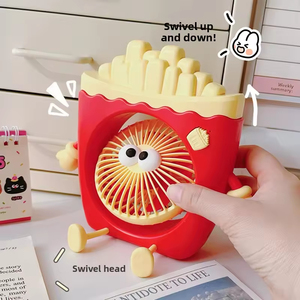 <span class=keywords><strong>Ventilateur</strong></span> à main au design de dessin animé pour les activités de plein air, <span class=keywords><strong>ventilateur</strong></span> à main électrique rechargeable USB en forme de crème glacée mignon - Product Image 5