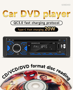 <span class=keywords><strong>Autoradio</strong></span> universel BQCC 1din pour lecteur <span class=keywords><strong>CD</strong></span> VCD, entrée AUX, appel mains libres, charge de téléphone, FM AM RDS EQ, musique stéréo - Product Image 2