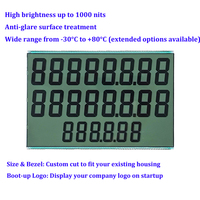 Unionleds Metallrahmen LCM IPS LCD Panel Modul Hohe Helligkeit (1920x720 -20C +80C) Outdoor Industrieautomation Kraftstoff