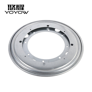 Plaque pivotante <span class=keywords><strong>ronde</strong></span> à roulement à billes de 9 pouces Lazy Susan Platine en fer Placage <span class=keywords><strong>Table</strong></span> à manger industrielle contemporaine Accepter 7-15 jours - Product Image 3