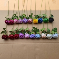 Künstliche Einzelne Samt-Rose in Verschiedenen Farben für Hochzeit, Party, Valentinstag-Dekoration, Günstiger Fabrikpreis, Schneller Versand