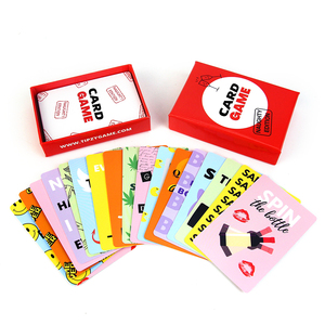 Conjunto de cartas de papel para casal, conjunto de cartas para festas, eua, frança, holanda, reino unido, adulto, drunk, com impressão personalizada, logotipo com caixa de presente, ponte de festa, jogo de cartas