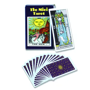 Üretici yüksek kalite Mini Tarot kartları baskı Oracle ve iskambil kartları Tarot Mini boyutu