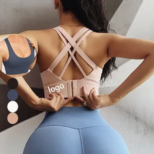 Cheap Nessaj Women Sports Bra Push Up One Shoulder Yoga Bra Gym Running  Vest