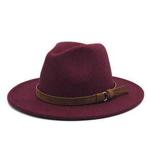 Xu Hướng Rắn Màu Đen Fedora Mũ Cho Nam Giới Phụ Nữ Len Cảm Thấy Panama Hat Da Ban Nhạc Rắn Mô Hình Cho Các Bên Kinh Doanh Giản Dị Mặc - Product Image 1
