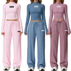 Custom Tracksuit Two Piece Set Women Clothing Suits Female Jogging Sportswear Clothing Gym Fitness Sets
