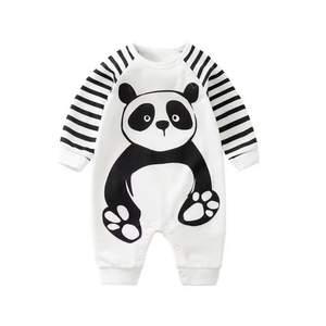Ensembles de pyjamas pour bébés nouveau-nés, printemps et automne, manches longues, coton, body pour bébé garçon, motif panda - Product Image 1