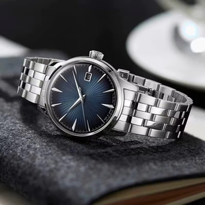 Montre mécanique automatique S AAA+ pour homme, style cocktail, multifonction, bracelet en acier, pour affaires et trajets quotidiens, bleue, mouvement NH35A - Product Image 6