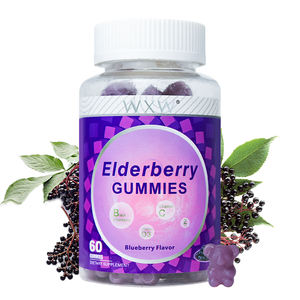 Stock WXW Saúco Aceite de Semilla Negra Gummy Comida Saludable Saúco Gomitas Sambucus Saúco Boost Inmune Antioxidante Gomitas - Product Image 1