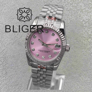 Reloj Mecánico para Dama Bliger con Logotipo Personalizable, Movimiento NH15, Reloj de Lujo para Dama, Resistente al Agua 10 <span class=keywords><strong>Bar</strong></span>, Caja de Acero Inoxidable de 31 mm - Product Image 2