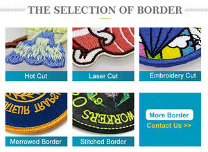 Desainer kain kustom logo 3d lencana tenun bunga huruf besi Pada patch bordir untuk Jaket - Product Image 5