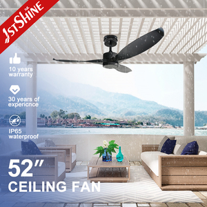 Ventilador de Techo 1stshine Impermeable IP65 para Exteriores con Control Inteligente, Ventilador de Techo Negro con Aspas de ABS - Product Image 1