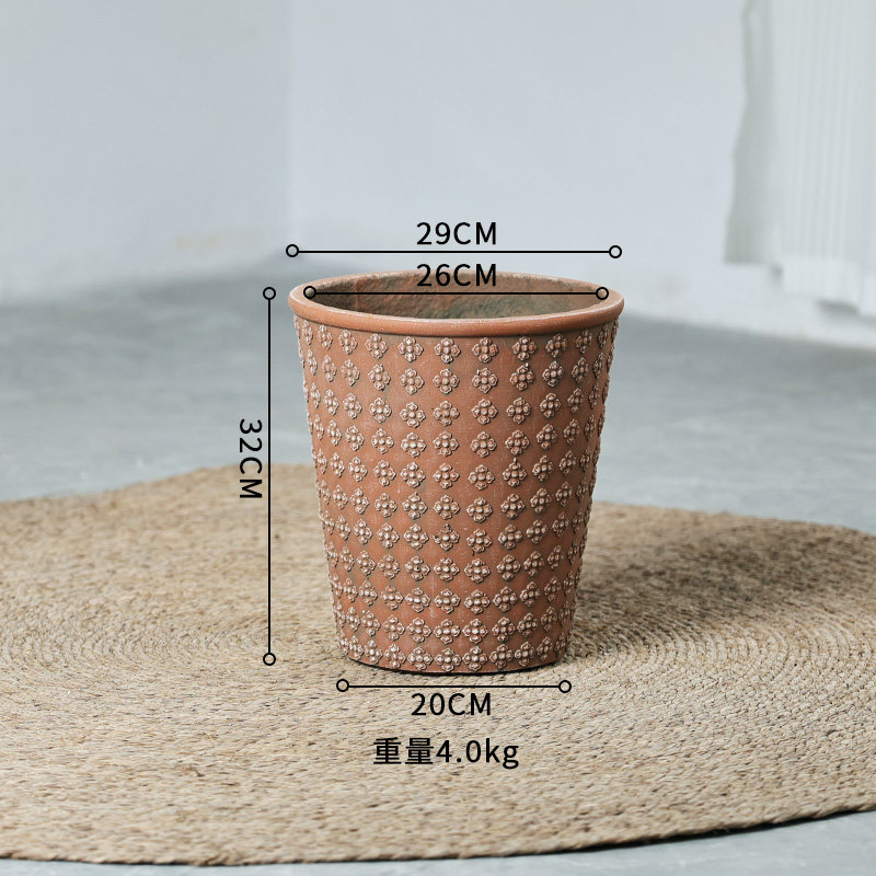 F99101-petit diamètre 26cm rouge terre