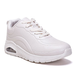 Vendita diretta dalla fabbrica <span class=keywords><strong>scarpe</strong></span> Casual da <span class=keywords><strong>donna</strong></span> pesanti spesse bianche con lacci maggiorati traspiranti in gomma sportiva in maglia autunnale estate - Product Image 1