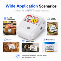 Penjualan Panas Printer Label Barcode Thermal Langsung Mini Portabel 56mm B11 203dpi Baterai 1200mAh ESC/POS Stok Tersedia
