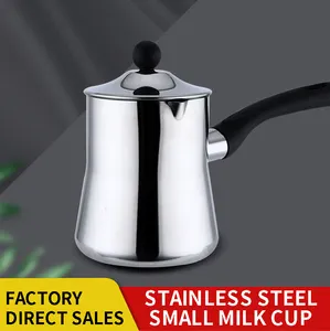 201 Stainless Steel Mini Frying Pan Household Hot Oil Pan Boiled Eggs Hot Chocolate Hot Milk Pot