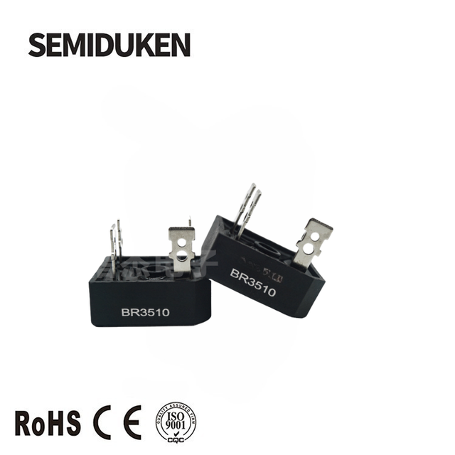 Bridge Rectifier BR3510 35A 1000V Single Phase Silicon Diode Rectifier for Power Supply Inverter Welding Machine